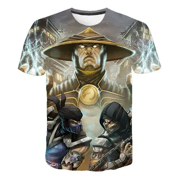 Mortal Kombat 3D Print T-shirt 2021 Kovos Žaidimas MK Vyrai Moterys Streetwear Tee Marškinėliai Mados trumpomis Rankovėmis Viršūnes Drabužiai 3467