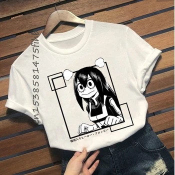 Moterų Marškinėlius Mano Herojus Akademinės Bendruomenės Vasaros Harajuku Juokingas Anime Asui Tsuyu Trumpomis Rankovėmis T-Shirt Moterų Manga Spausdinti Viršūnes Tees