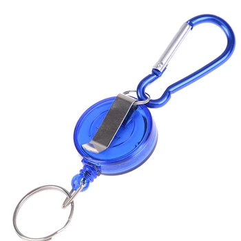 Mulitifunctional Spalvotų Ženklelis Ritės Ištraukiama Keychain Slidžių ID Kortelės Turėtojas paketų prižiūrėtojų raktinę Key Chain Plieno lynų