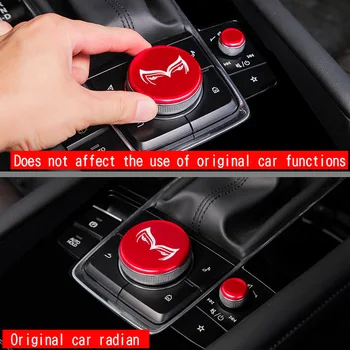 Multimedijos mygtukas dangtelio lipdukas Mygtuką lipdukas apdaila Dekoratyvinis dangtelis, Skirta Mazda3 AXELA 