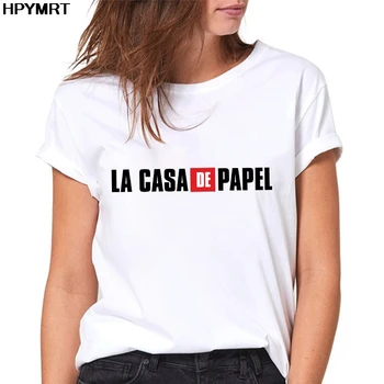 Nauja vasaros marškinėliai Namas Popieriniai Pinigai Heist moterys, La Casa De Papel marškinėlius juokinga viršuje tees mados marškinėliai moteriška apranga 48234