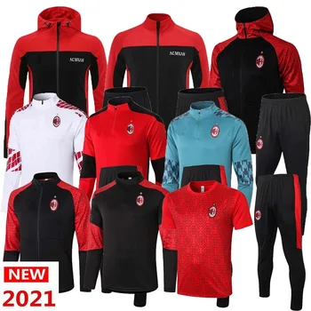 Naujas 2020 2021 Suaugusiųjų rinkinys ilgomis rankovėmis jJcket Uniformos, Kostiumai Futbolo Sporto Jersey 20 21 traukinio Futbolo kailis Mokymo kostiumas