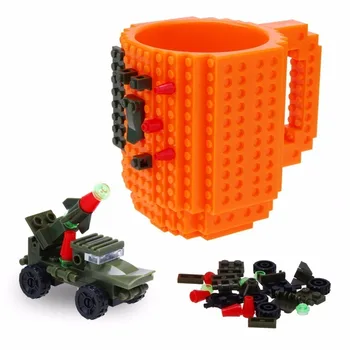 Naujas 350MLeco draugiškas Lego plytų pieno puodelis kavos puodelį, biuro arbatos puodelis vandens yra speciali dovana poros, šeimos ir vaikų 101034
