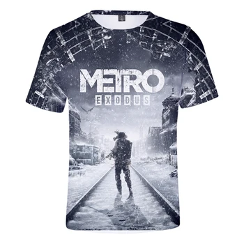 Naujas Atvykimo Žaidimas Metro Išėjimo 3D Print T-Shirt Vyrai/Moterys Vasaros Mados Harajuku trumpomis Rankovėmis Vyrams, Moterims, Atsitiktinis, Madinga T Shirts