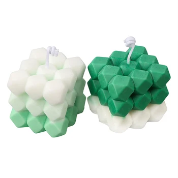 Naujas burbulas žvakė pelėsių 3D super didelis stačiakampis stačiakampis silikono betono piramidės Rubiko apvalus kamuolys kepimo dervos pelėsių makin 82990