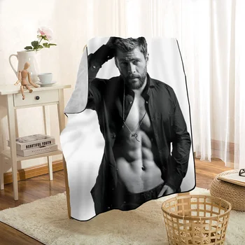 Naujas Chris Hemsworth Mesti Antklodę Asmeninį Antklodės Ant Sofos/Lovos/Automobilių Portable 3D Antklodė Už Vaikas Namų Tekstilės 1201 118620