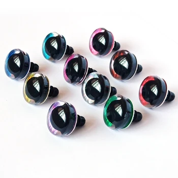 Naujas Dizainas!! 20pcs Aišku, 3D saugos akys, kurių refrakcija PU/blizgučiai žaislas akis amigurumi