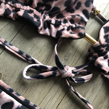 Naujas Leopard Print Bikini vientisos Spalvos moteriški maudymosi kostiumėlį, Seksualus Diržas maudymosi kostiumėlį Padalinta Bikini 51586