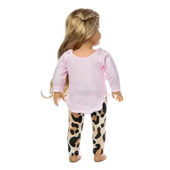 Naujas lėlės drabužiai leopard kostiumas dėvėti tilptų 43cm Zapf kūdikių žaislas naujas gimęs lėlės ir 18inch Amerikos mergina lėlės priedai 129379