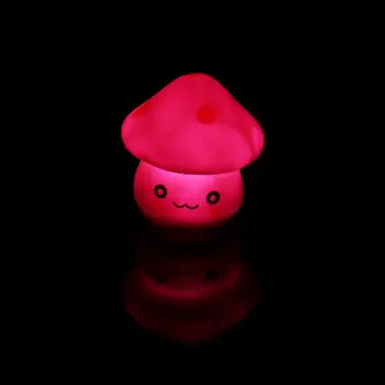 Naujas Mielas Grybo Lempa 6cm Spalva Keičiasi LED Šalies Žibintai Mini Minkštas Kūdikio Vaikas Miega naktinė lempa Naujumo, Šviesos Žaislą Dovanų 80772