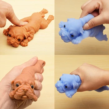 New Kawaii Soft Silicone Squeeze Dog Baby Funny Fidget Toys Shar Pei Kids Adult Relieve Stress Decompression Novelty Toys 194544