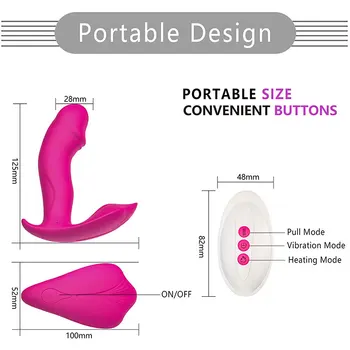 Nešiojami Panty G Spot Clit Vibratorius - Nuotolinio Valdymo Vandeniui atsparus Silikoninis Dildo Klitorio Stimuliatorius Sekso Žaislai Moterims ir Poroms 131040