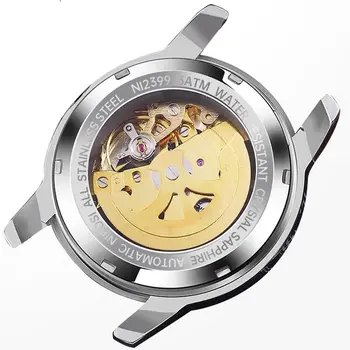 NIBOSI 2021 Top Brand Mechaninis Laikrodis Prabanga Safyro Stiklas Automatinis laikrodis iš Nerūdijančio Plieno, atsparus Vandeniui 100M Laikrodžiai Vyrams