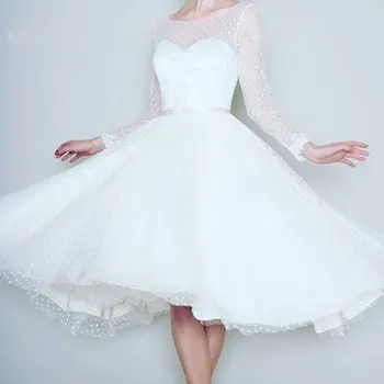 Nėriniai ilgomis Rankovėmis Vestuvių Suknelė платье Vestidos De Novia Vestuvės Dress Chalatas De Soiree Nuotaka turi Būti MF0089 45416