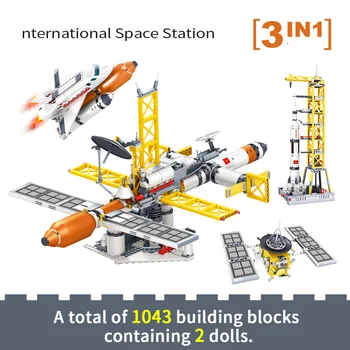Originalus, Aukštos kokybės KAZI Pažangios Technologijos Palydovų Raketų shuttle Kosminės Stoties Surinkti Vaikų Žaislas, Statyba Blokai
