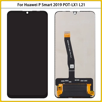 Originalą Huawei P Smart 2019 LCD Ekranas Jutiklinis Ekranas Paenl skaitmeninis keitiklis komplektuojami Su Rėmo PUODĄ-LX1 L21 LX3 Remonto Replac 28383
