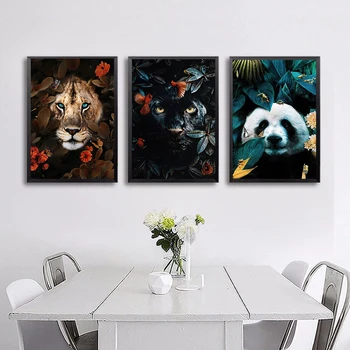 Panda Tigras, Liūtas Elnias Drobė Sienos Meno Tapybos Šiaurės Plakatai Ir Spausdina Sienos Nuotraukas Kambarį Namų Dekoro 101645