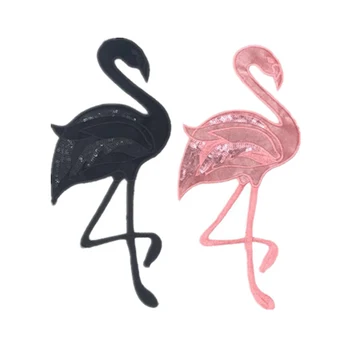 Parches Raudona Flamingo Aplikacijos Siuvinėjimo Lopo Drabužius Siūti-Geležies-Dėl evingo Lipdukas Drabužius 1PC 82393