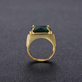 Pardavimo smaragdas žiedas vyrų kvadratinių nacionalinės vėjo atkurti senovės būdų žiedas auksu žiedas žiedas 98103