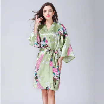 Pavasarį ir Vasarą Moterų Pižama Seksualus Japonijos Megztinis Kimono Naktį Suknelė Chalatas Moterų Plius Dydis Prarasti Mados Namų Paslauga 70107