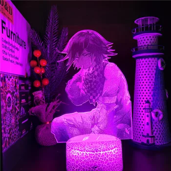 Paveikslas Šviesos Danganronpa Kokichi Oma 3D LED ANIME LEMPOS pagrindiniai kištukiniai naktinių lempų lizdai Vaizdo Apšvietimas Lampara Led Namų Dekoro Kalėdų Dovana