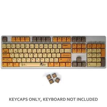 PBT Keycap 108-raktas Tinka 61/87/104/108 Klavišą XDA Mechaninių Žaidimų Klaviatūra Japonijos Mielas dilimui Keycaps 190453