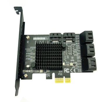 PCI-e 8 Uostai SATA 3 III 3.0 6 Gb SSD Adapter PCIe PCI-e x1 Valdiklio plokštės Plėtimosi Kortelės Palaikymas x4 x6 x8 x16 88SE9215 178965
