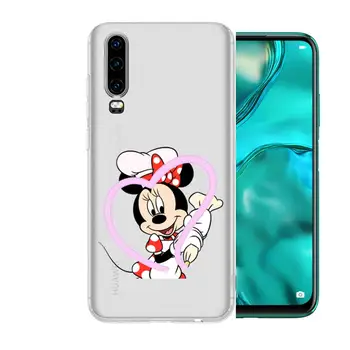 Pelės Minnie ir Mickey Anime Skaidrus, Aiškus Telefono Atveju Huawei Honor 20 10 9 8A 7 5T X Pro Lite 5G Etui Coque Hoesjes