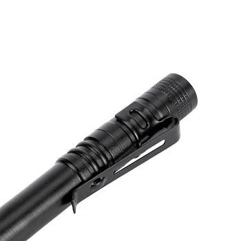 Pocket Pen Šviesos Mini Mažas Žibintuvėlis Aliuminio Lydinio, Atsparus Vandeniui Su Rašiklio Laikiklis Dovanų Žibintuvėlis Su Clip Kempingas Led Penlight