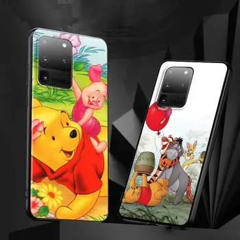 Pooh Bear Mielas Samsung S20 FE Ultra Plus A91 A81 A71 A51 A41 A31 A21S A72 A52 A42 A02S Soft Black Telefono dėklas 169966
