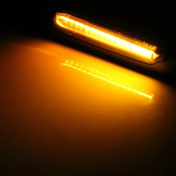 Pora Posūkio Signalo Lemputė Indikatorių Šviesos Signalo Lemputė LED Automobilių Dynamic Šoniniai Gabaritiniai BMW E60 E61 E81 E82 E88 E90 E91 E92 E93 84987