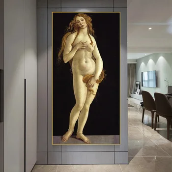 Portretas Venera, dažytos-Sandro Botticelli ant sienos, paveikslai, plakatai ir spausdina. Sexy nude art picturess 164520