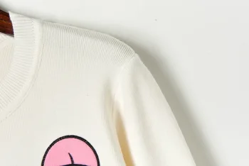 Prabangos Prekės ženklo Dizaineris Megztų Megztinių Moterims Animacinių filmų Saulėgrąžų kalnų krištolas Akiniai nuo saulės ilgomis Rankovėmis Megzti Megztinis
