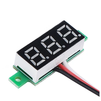 Raudonas LED Panel Display Digital Voltmeter Mažas 0.36 colių DC 0~~100V 12V Automobilių Automobilių Battery Monitor Įtampos Matuoklis Daviklis 185030