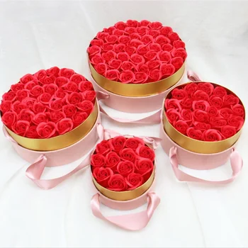Raundas aksomo, muilas rožė, dovanų dėžutėje juostelės nešiojamą gėlė dėžutė su niekada blukimas rožės vestuvės džiaugtis Valentino Diena, Motinos Diena 166515