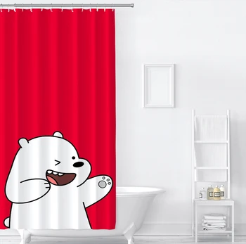 Reklama Gobelenas Polar Bear Mėnulis Pritaikymas Namų, Sodo Namų Apyvokos Prekės, Vonios Kambario Produktai, Dušo Užuolaidos Vandeniui 20046