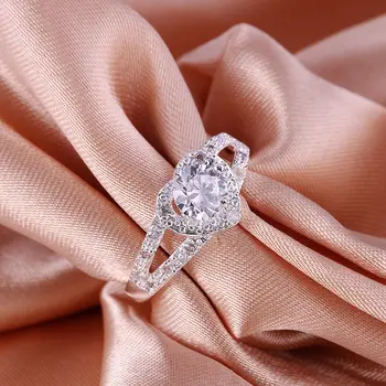 Romantiška Mados Moterų Širdies Formos Cirkonis Žiedas Pasiūlymą Vestuvinis Žiedas Papuošalai Jubiliejų Dovana 55731