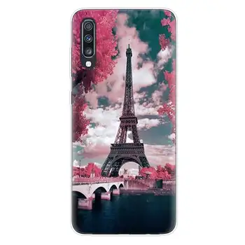 Romantiškas Paryžiaus bokšto Atgal TPU Case For Samsung Galaxy A71 A51 A70 A50 A10E A20E A30 A20 A10 A40 A7 A8 A9 A6 Plius 2018 Dangtis 173577