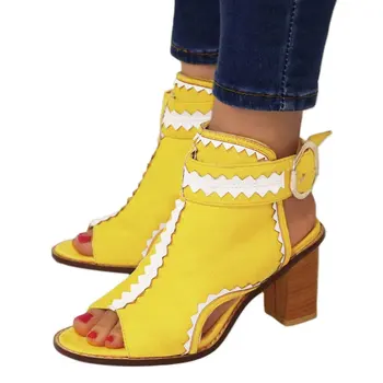 Sgesvier vasaros aukštakulniai sandalai moterims stora platforma batai Moteris Platformos Basutės Romos Ponios Batai Gladiatorių Kulno balta