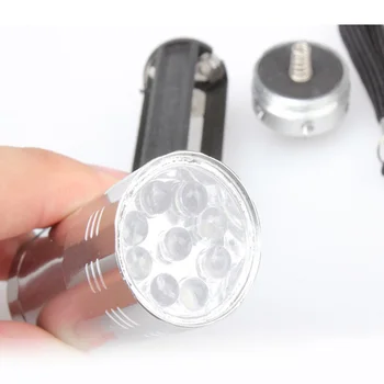 Sidabro Lydinio Mini Žibintuvėlis 9 LED Mažų Vertus Žibintuvėlis Šviesos Įrankiai L23 33947