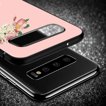Silikoninis Dangtelis Rožinės dainų tekstai Samsung Galaxy A9 A8 A7 A6, A6S A8S Plius A5 A3 Star 2018 M. 2016 m. 2017 Telefono dėklas