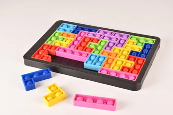 Silikono Pop Fidget Graužikų Pioneer Tetris Blokai Pjūklelis Dėlionės Stalo Žaidimai Švietimo Išskleidimo Žaislas Dovanos