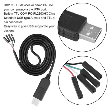 Smart Elektronika PL2303HX USB UART TTL Kabelis Modulis 4p 4 polių RS232 Keitiklis Serijos Linijos Remti 