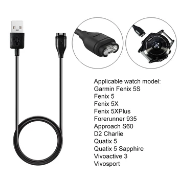 Smart Priedai Greito Įkrovimo USB Įkrovimo Kabelis Duomenų Laidas, Kroviklis Garmin Fenix 5 5S Pirmtakas 5X 935 Vivoactive 3 Uostą 141147