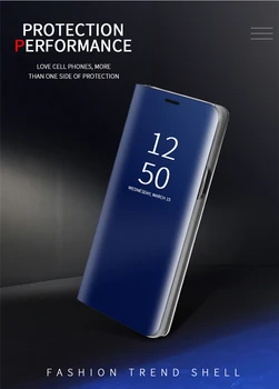 Smart Veidrodis, Flip Case For Samsung Galaxy S20 Plius S20 Ultra Prabangių Aiškiai Matyti, Odos Stovėti Padengti A51 A71 A21S A41 M21 M31 10084