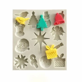 Snaigės Kalėdų Eglutės Sniego Elnias Minkštas Pelėsis,žvakių Liejimo,cukraus Amatų Įrankiai,šokolado Liejimo formos 1045