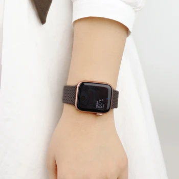 Solo Kilpos Diržas, Apple Watch band 44mm 40mm 38mm 42mm silikono Elastinga watchband Tinklelio modelis iWatch Series 5 4 3 6 SE