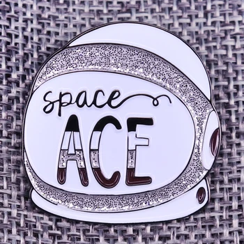Space Ace emalio Pin Astronautas sagė Kosmoso Šalmas pin ženklelis 170958