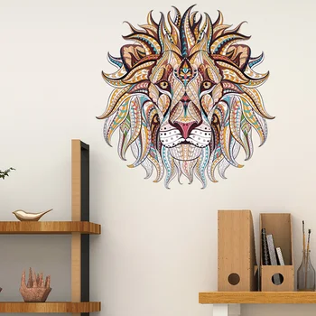 Spalvinga dėlionė liūtas Siena Lipdukas Gyvūnų Modelio, vaikų kambarys Namų puošybai Miegamojo kambarį tapetai Kūrybos 