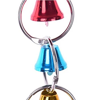 Spalvinga Papūga Paukštis Spalva Bell String Žaislas Sūpynės Stende Kabantis Tiltas Mažų Naminių Reikmenys Papūga Žaislas Prekes